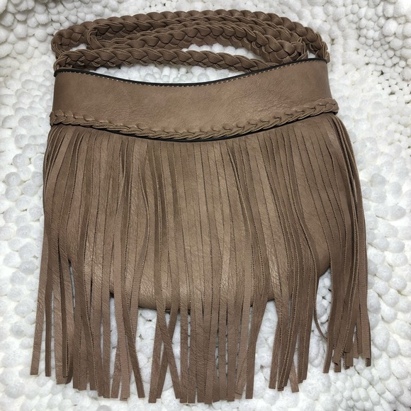 Mellow World Handbags - Mellow World dusty rose boho crossbody fringe bag